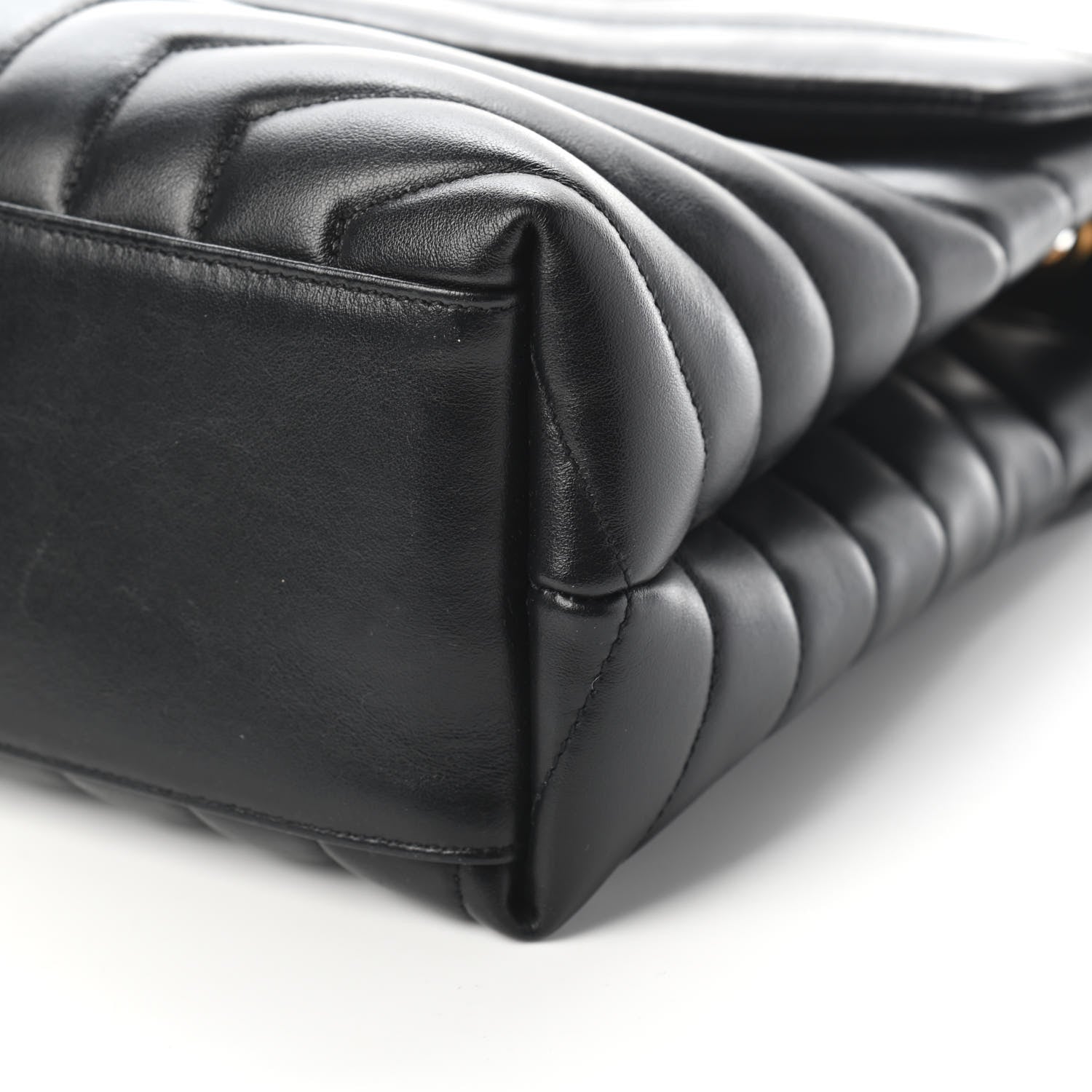 Saint Laurent Calfskin Y Quilted Monogram Medium Loulou Chain Satchel Black 7 of 7