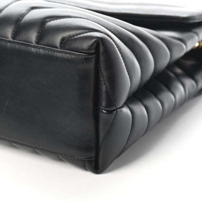 Saint Laurent Calfskin Y Quilted Monogram Medium Loulou Chain Satchel Black 7 of 7