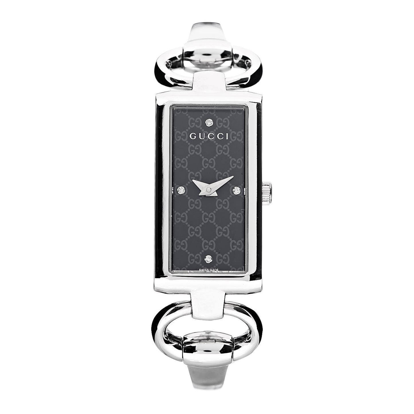 Stainless Steel Diamond 17mm Tornabuoni Quartz Watch Black