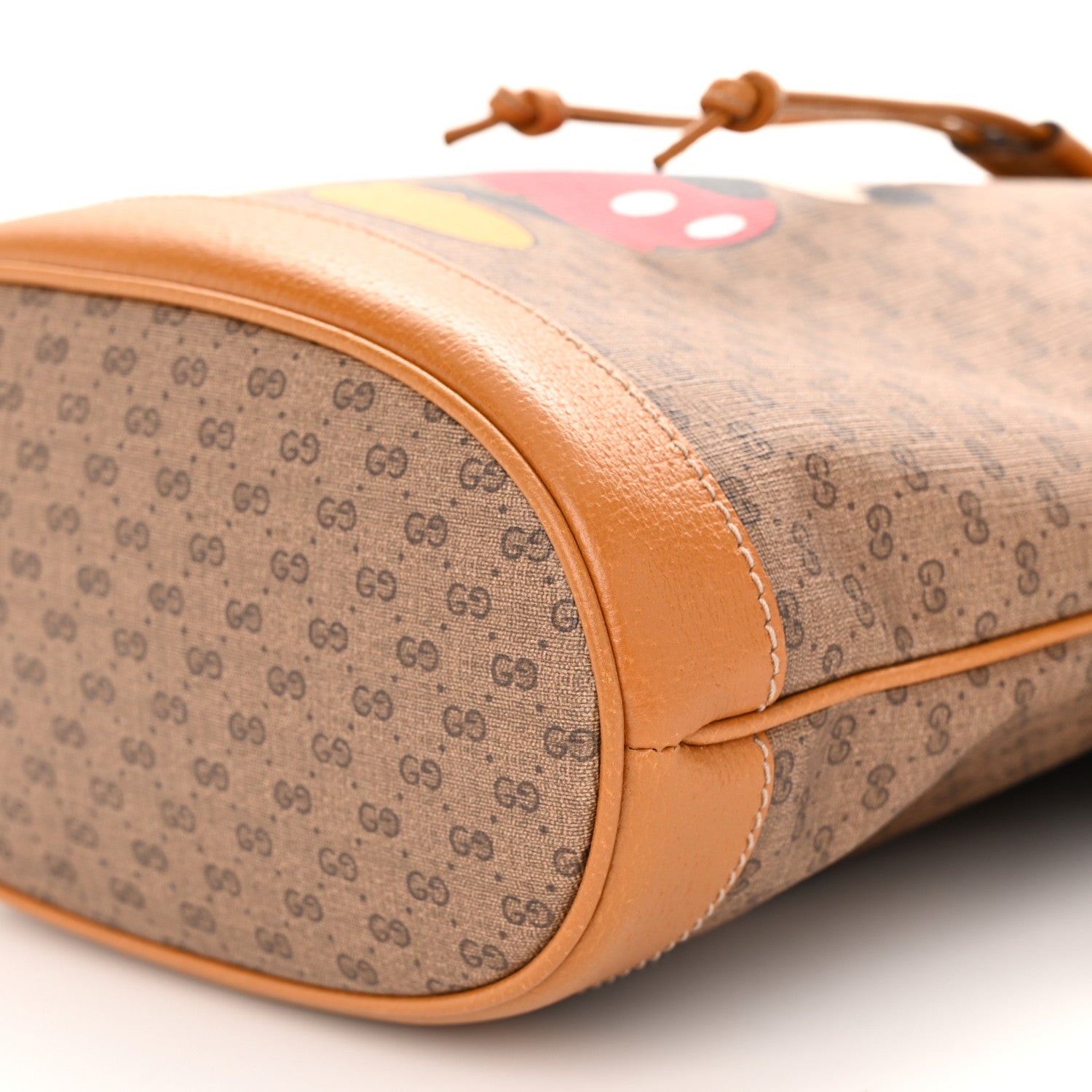 Gucci X DISNEY Mini Vintage GG Supreme Monogram Bucket Bag Beige Vintage Sun Oil 10 of 11