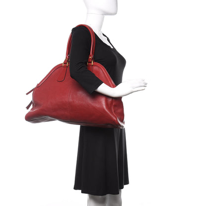 Gucci Calfskin Large Re(Belle) Top Handle Bag Red 2 of 11