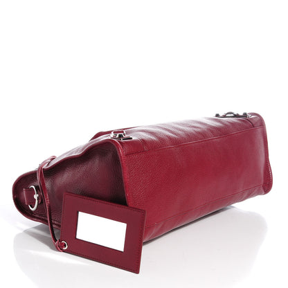 Balenciaga Chevre Silver Metallic Edge Hardware City Rouge Brique Rouge Grenade 5 of 17