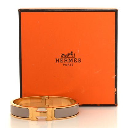 Hermes Enamel Narrow Clic Clac H Bracelet GM Marron Glace 5 of 5