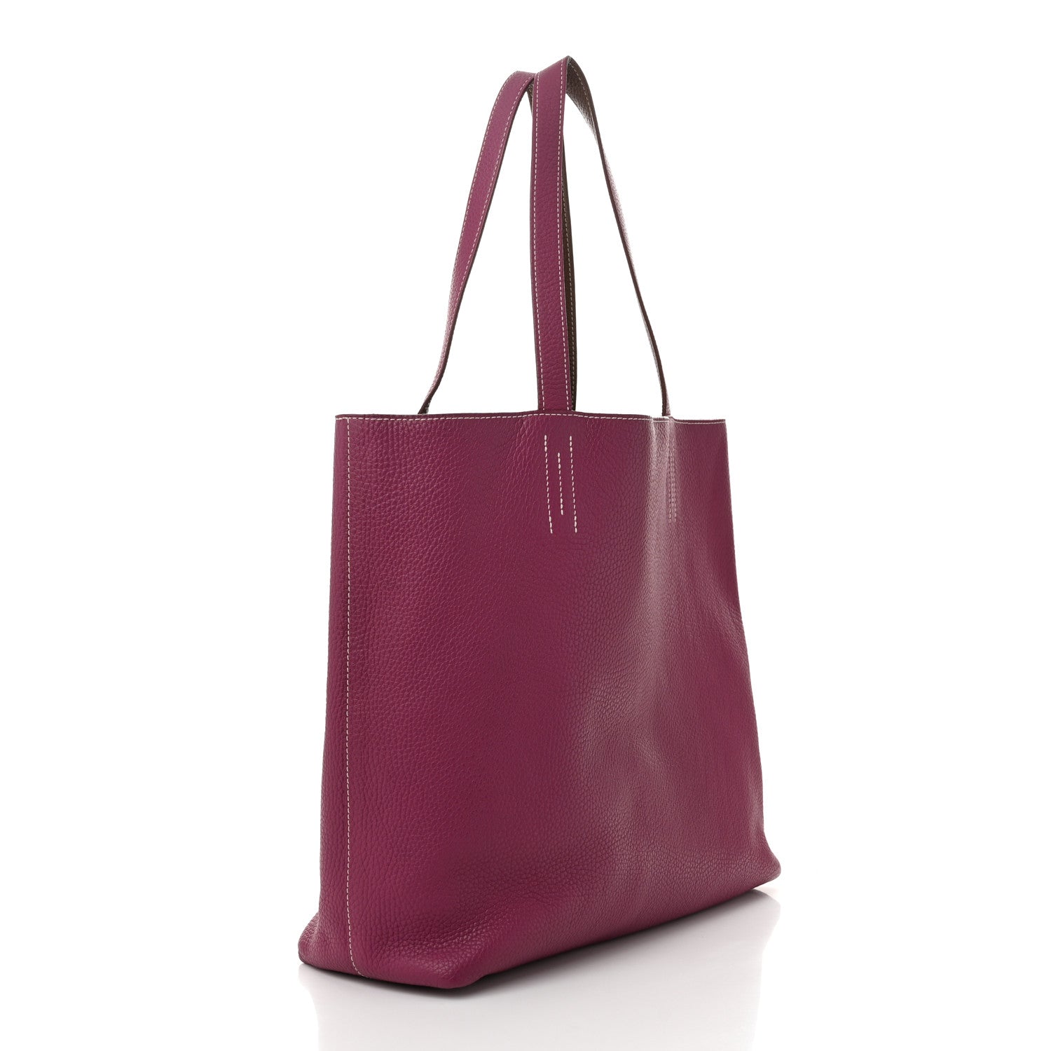 Hermes Taurillon Clemence Double Sens 36 Reversible Tote Marron Tosca 4 of 18