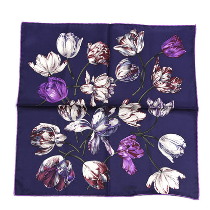 Gucci Silk Floral Pocket Square Purple 1 of 3