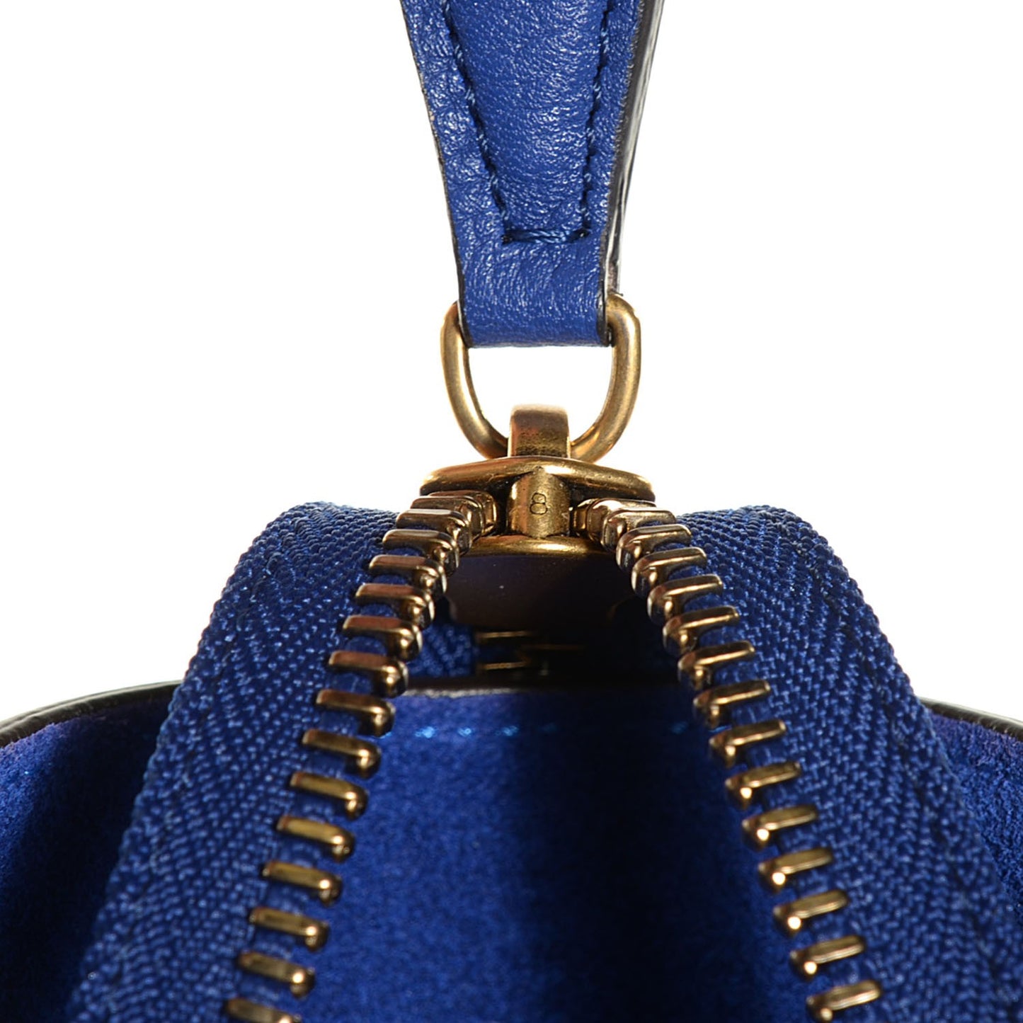 Drummed Calfskin Mini Luggage Indigo
