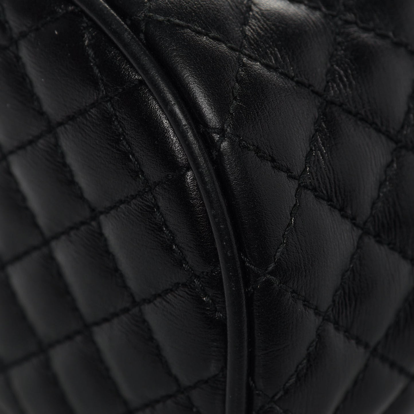 Calfskin Trapuntata Zumi Belt Bag Black