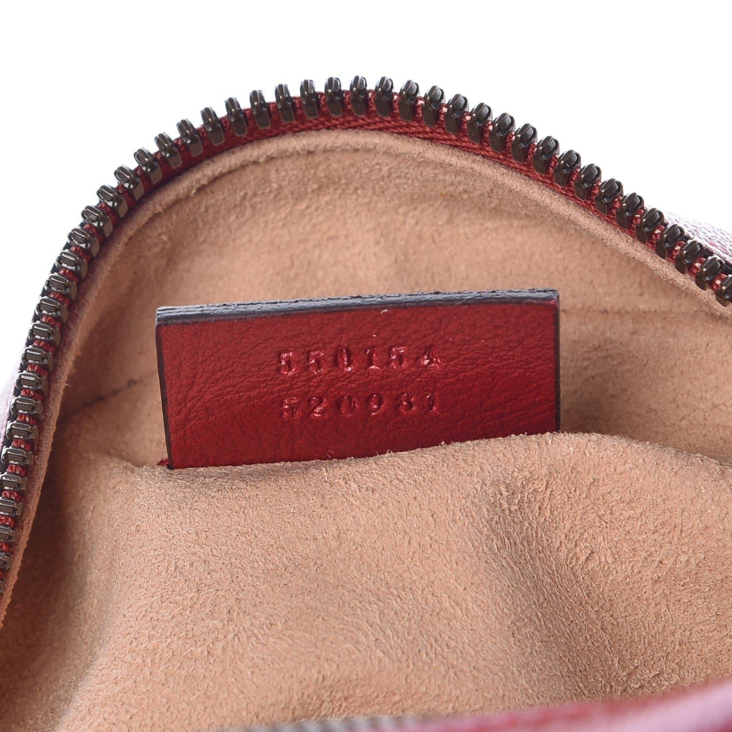 Gucci Glazed Calfskin Matelasse Heart Mini GG Marmont Round Shoulder Bag Romantic Cerise 7 of 7