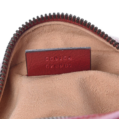 Gucci Glazed Calfskin Matelasse Heart Mini GG Marmont Round Shoulder Bag Romantic Cerise 7 of 7
