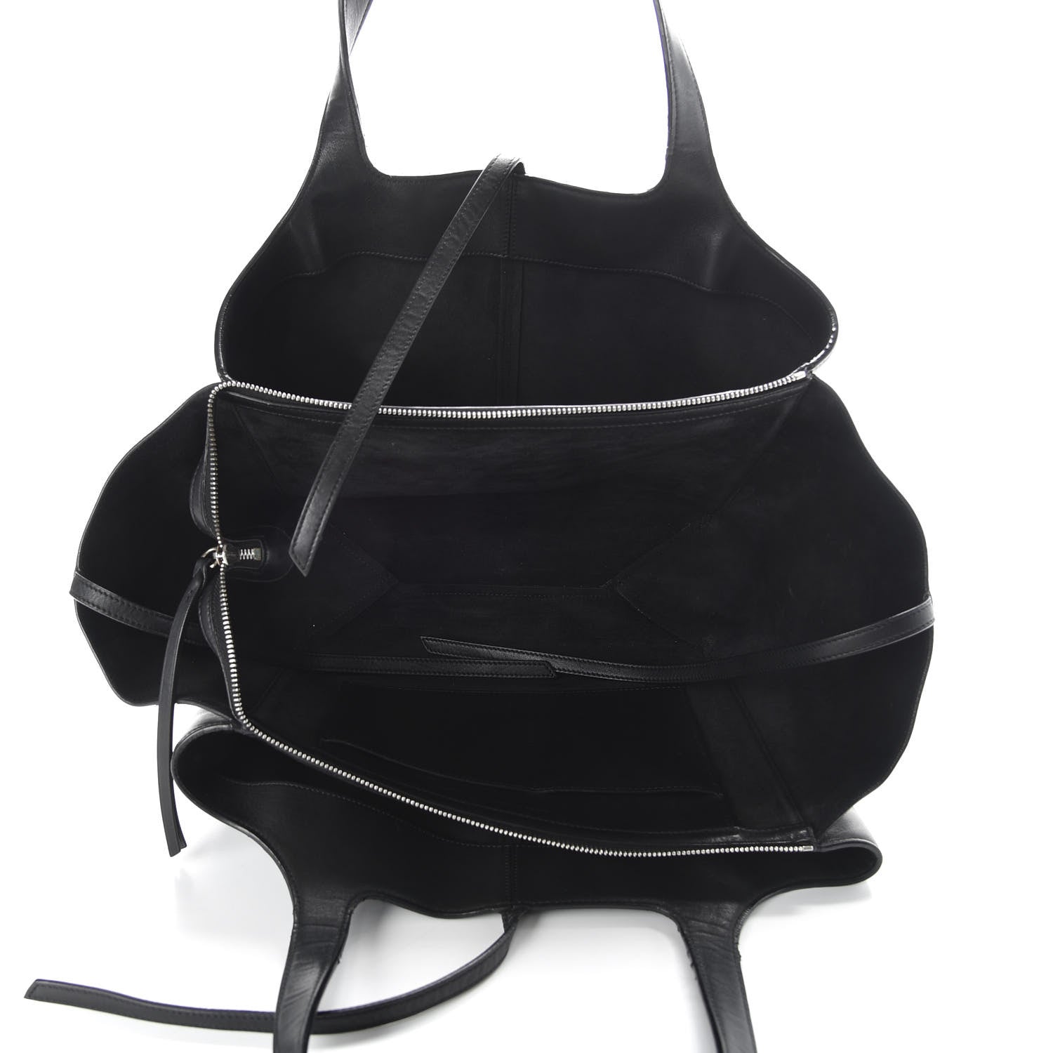 Celine Supple Natural Calfskin Medium Tri-Fold Bag Black 6 of 12