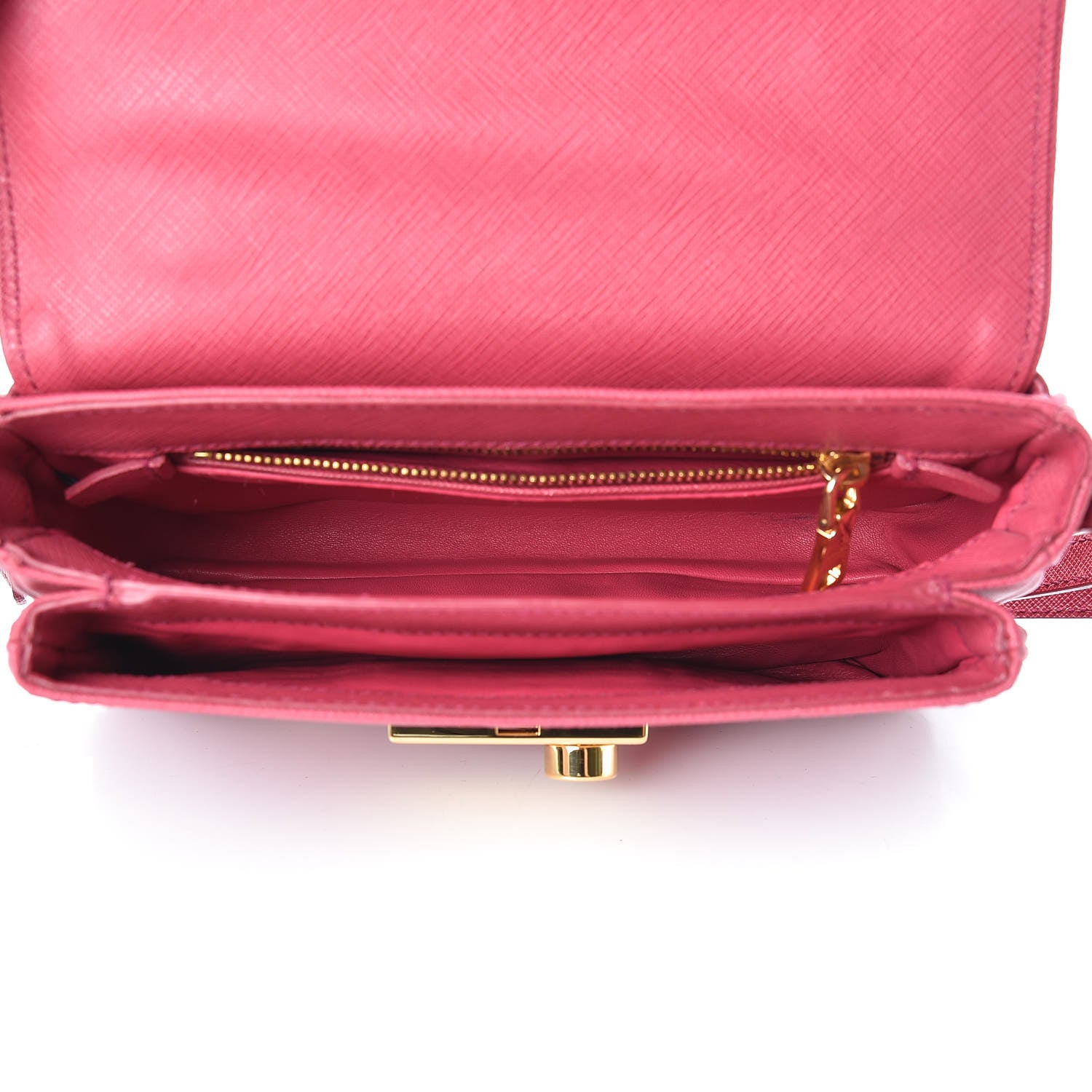Prada Saffiano Lux Crossbody Peonia 5 of 12