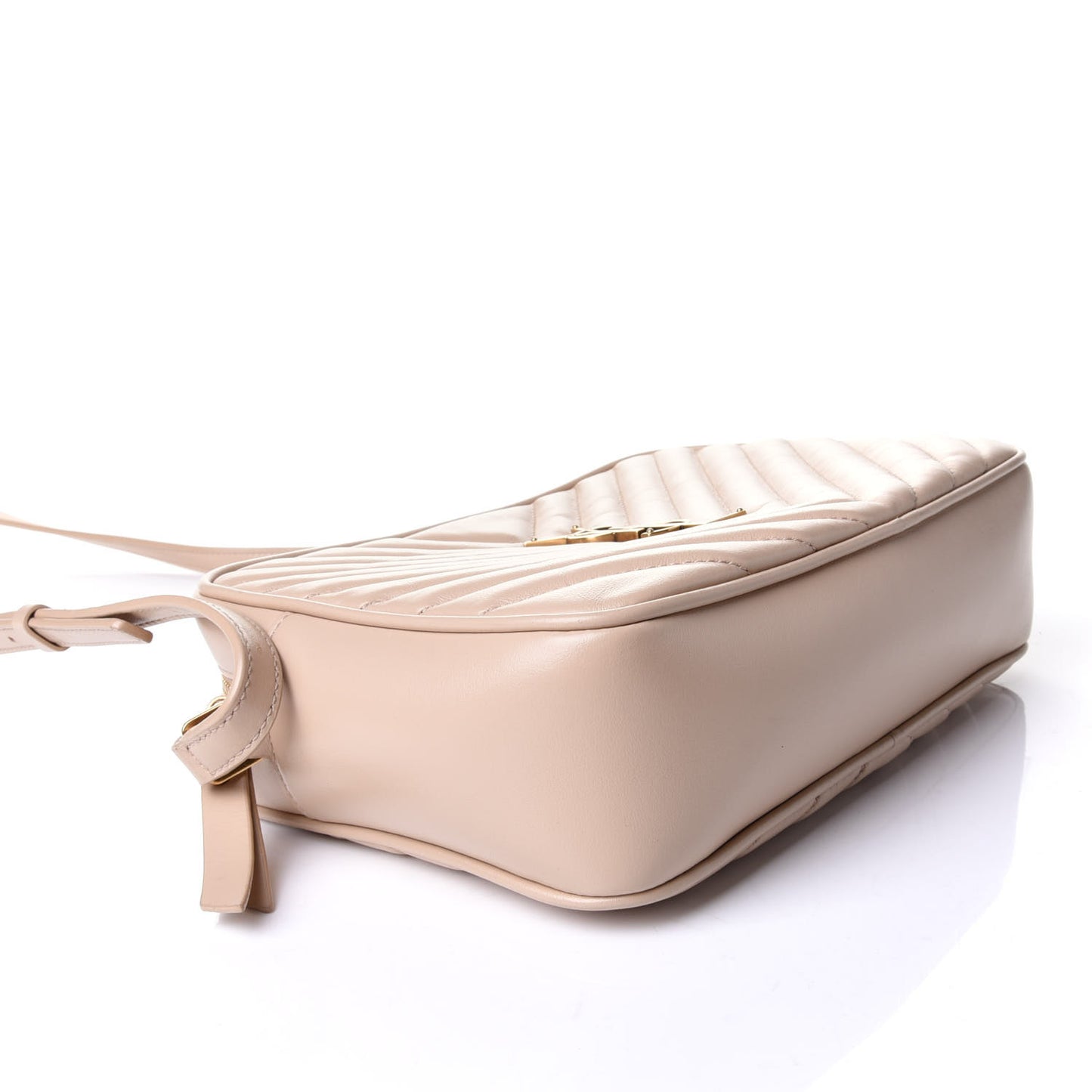 Calfskin Matelasse Monogram Lou Camera Bag Dark Latte
