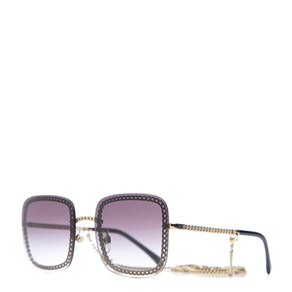 Chanel Chain Square Sunglasses 4244 Black 1 of 9