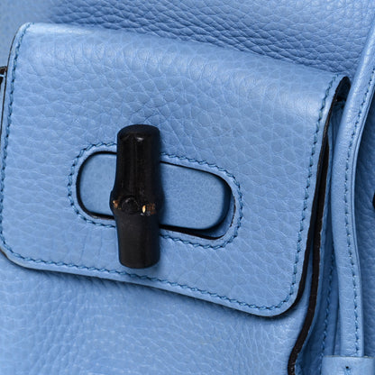 Gucci Cellarius Calfskin Medium Bamboo Backpack Mineral Blue 7 of 12