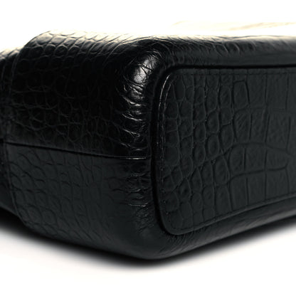 Chanel Crocodile Embossed Calfskin Medium Gabrielle Cocodile Hobo Black 8 of 10