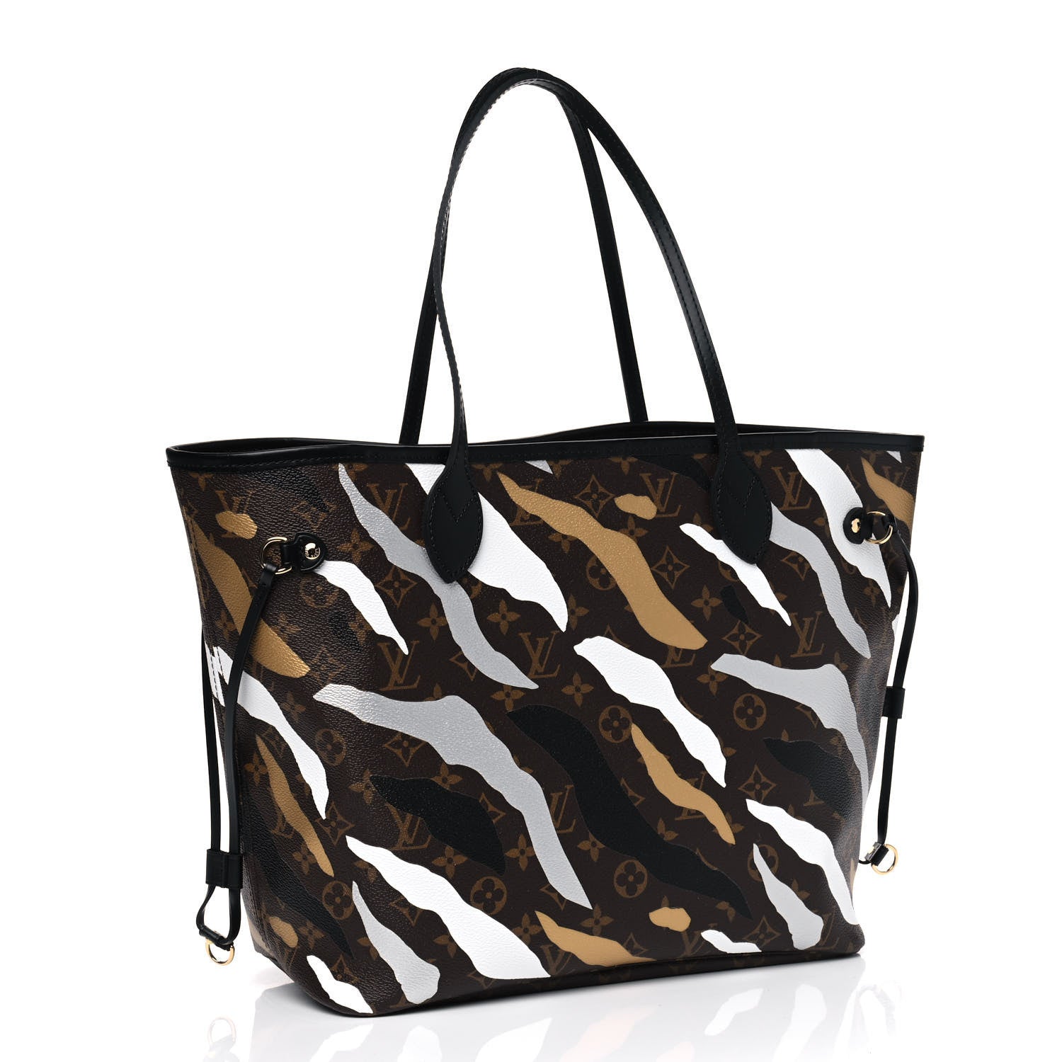 Louis Vuitton X LOL Monogram Neverfull MM Gold Silver 2 of 4