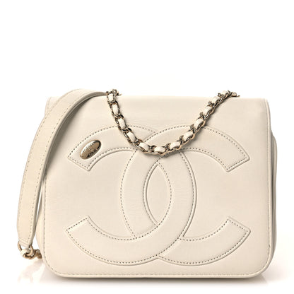 Chanel Lambskin CC Mania Flap Bag White 1 of 11