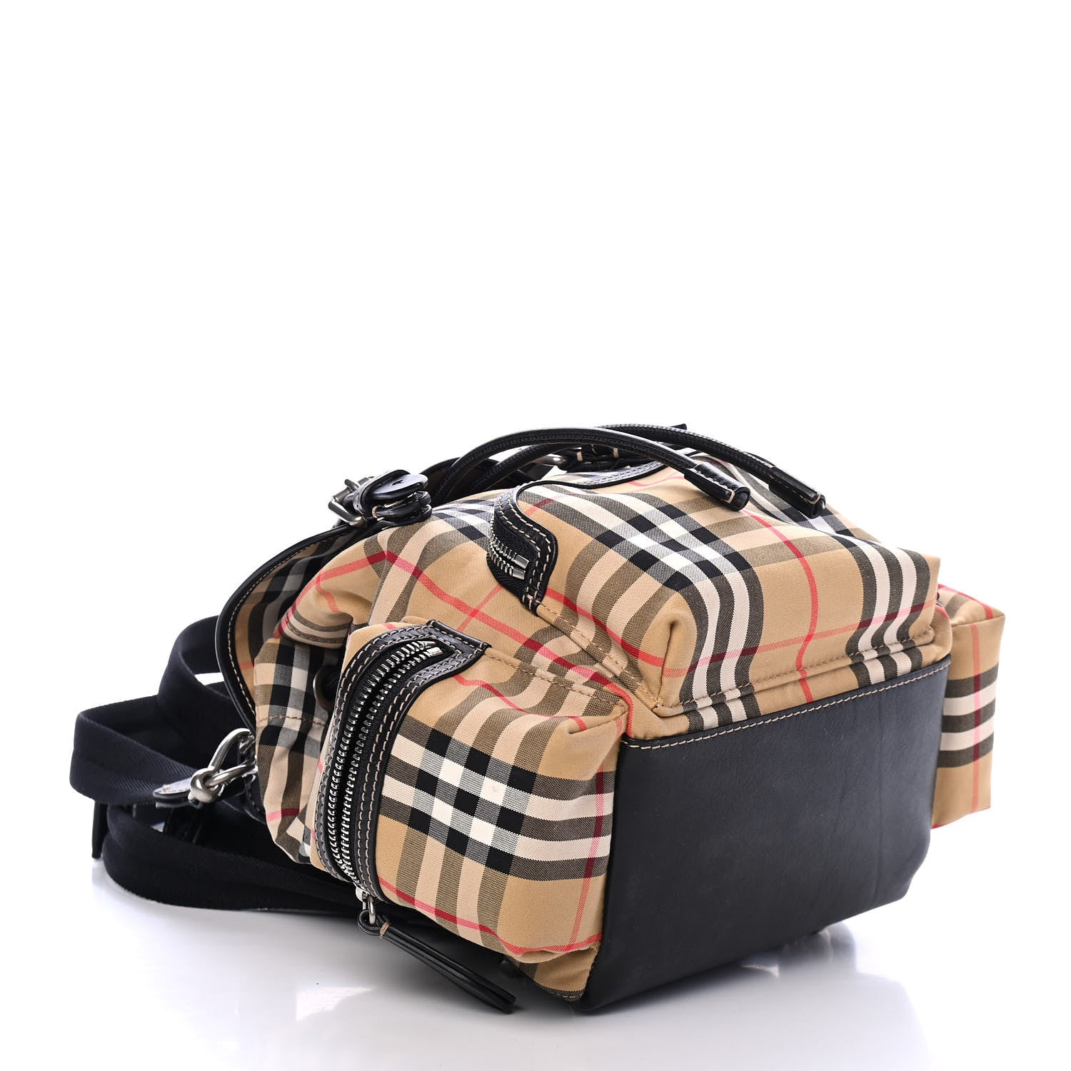 Burberry Nylon Vintage Check Small Rucksack Backpack Antique Yellow 3 of 4