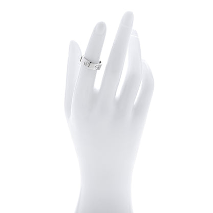 Cartier 18K White Gold 3 Diamond 5.5mm LOVE Ring 49 5 2 of 4