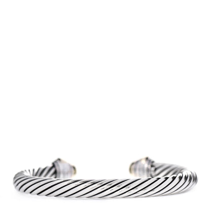 David Yurman Sterling Silver 14K Yellow Gold 7mm Cable Classics Bracelet 3 of 8