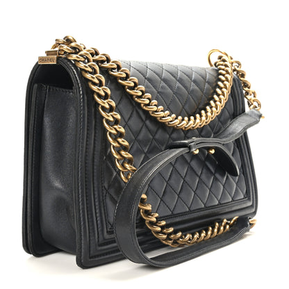 Chanel Lambskin Quilted New Medium Boy Flap Black 3 of 9