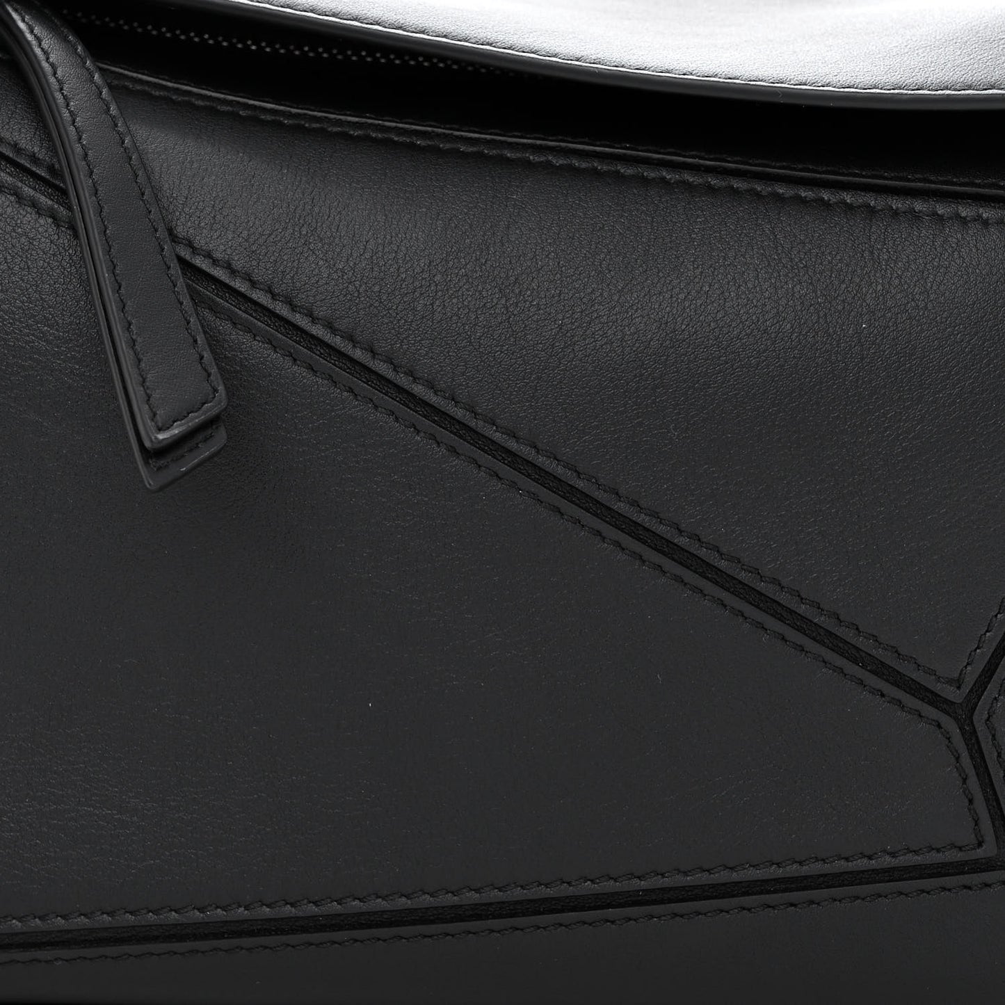 Calfskin Small Puzzle Bag Black