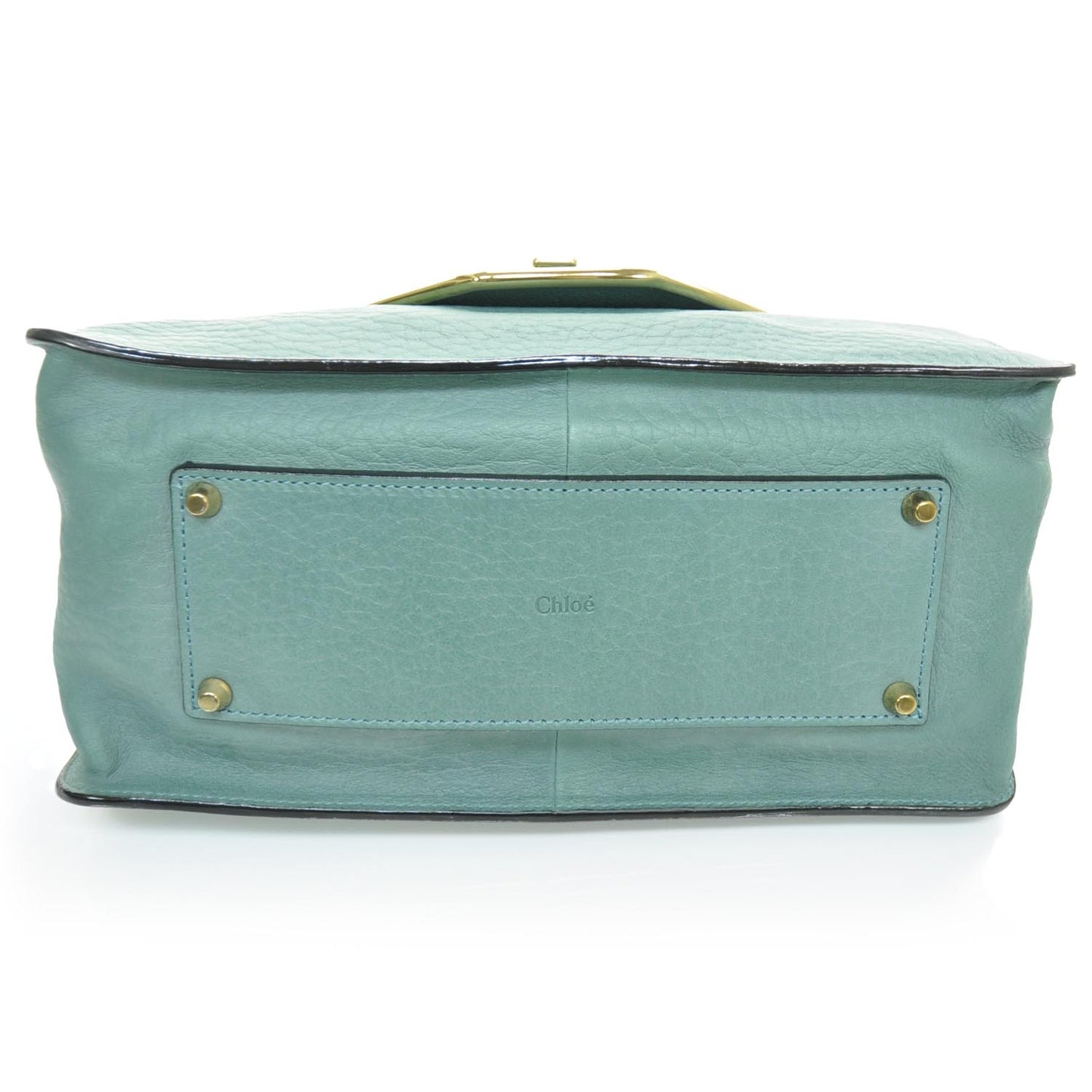 Grained Calfskin Sally Flap Bag Green