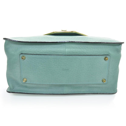 Chloe Grained Calfskin Sally Flap Bag Green 4 of 9