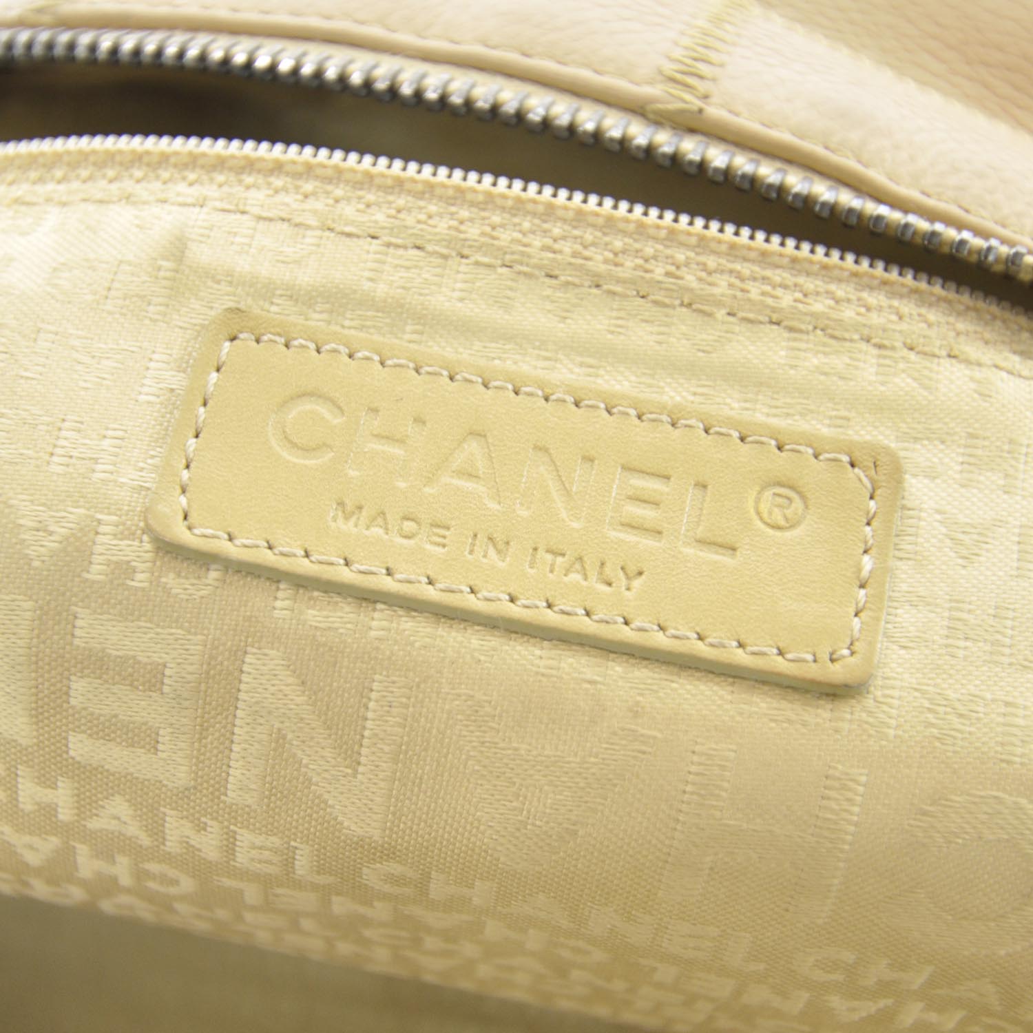 Chanel Leather Square Stitched Bag Beige 8 of 9