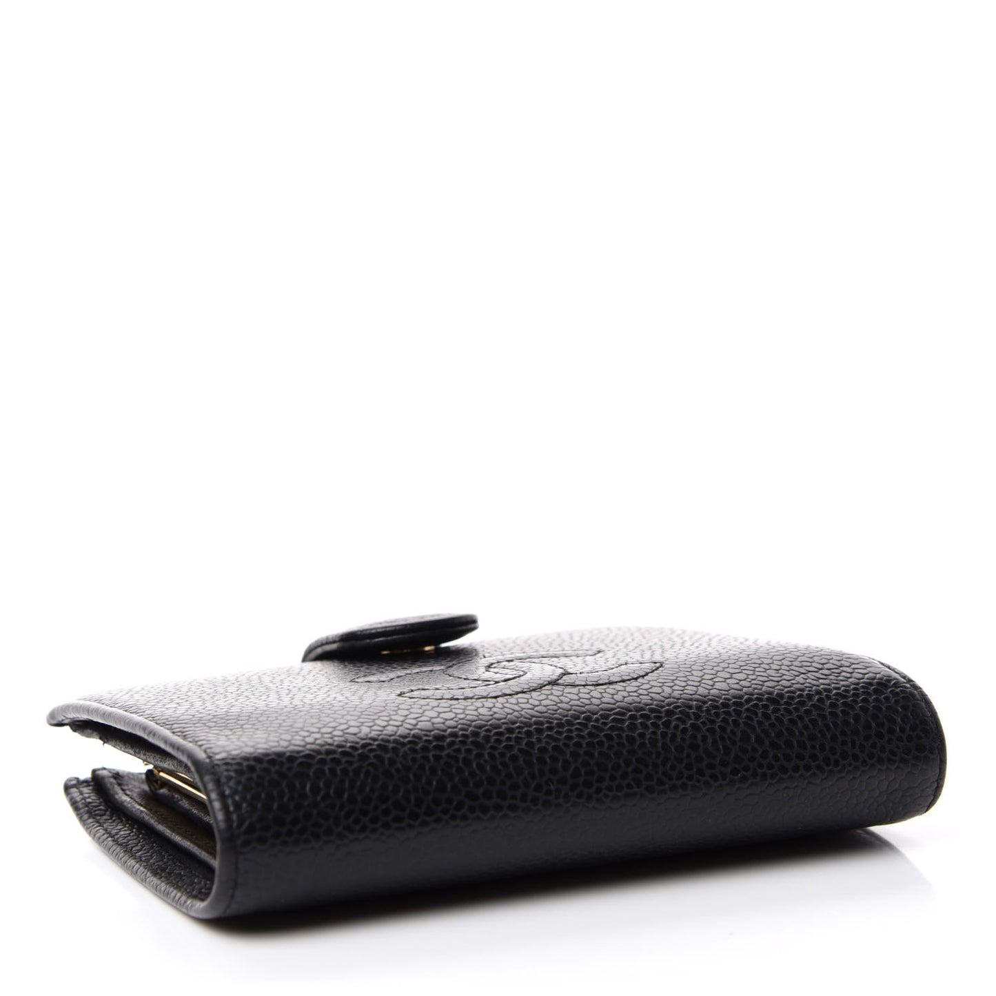 Caviar Timeless CC Compact French Wallet Black