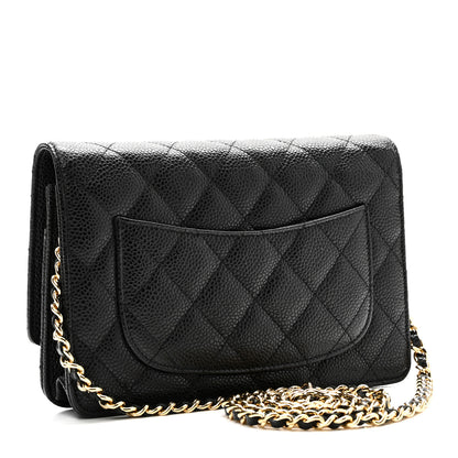 Chanel Caviar Quilted Wallet on Chain WOC Black 3 of 12