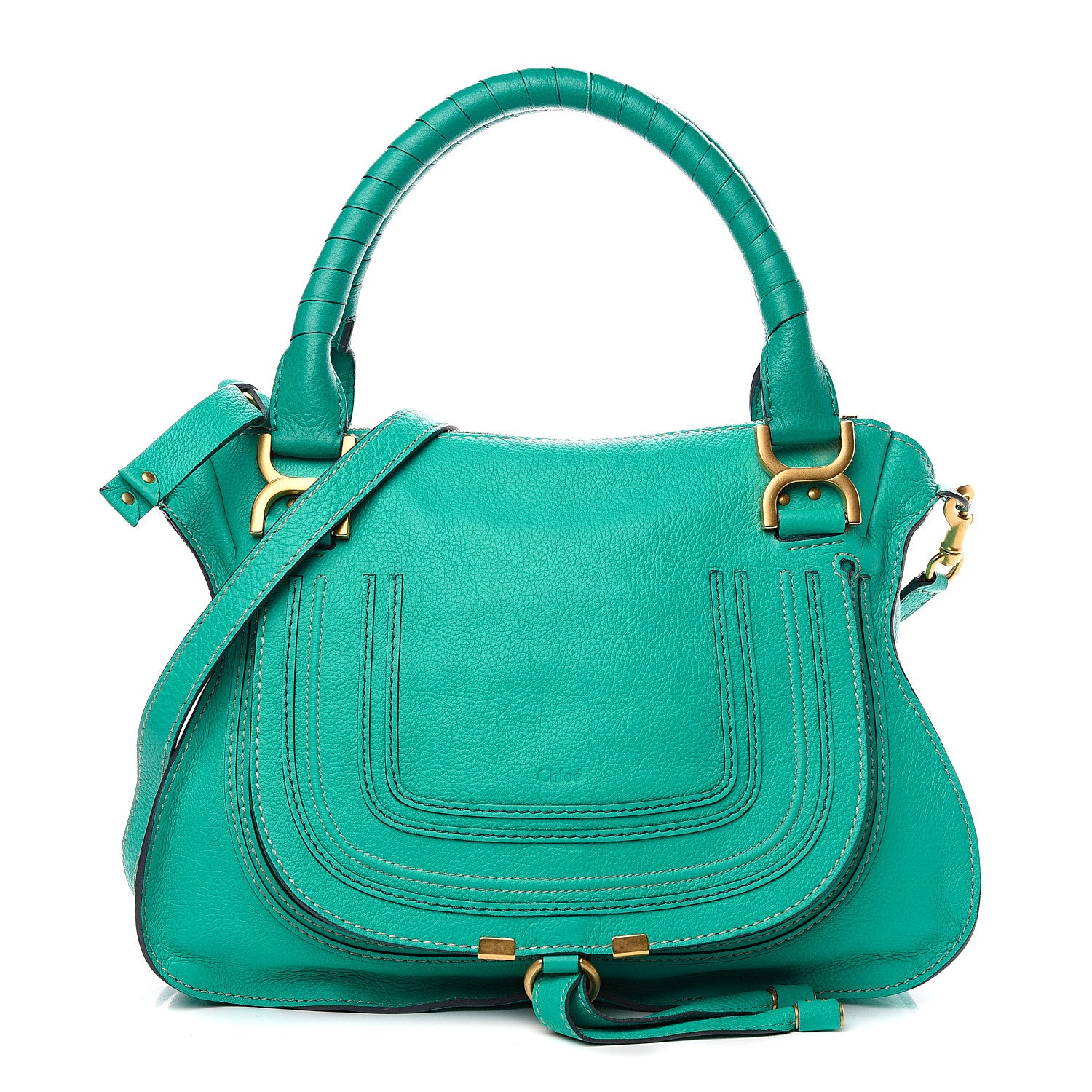 Chloe Calfskin Medium Marcie Satchel Jade Green 1 of 9