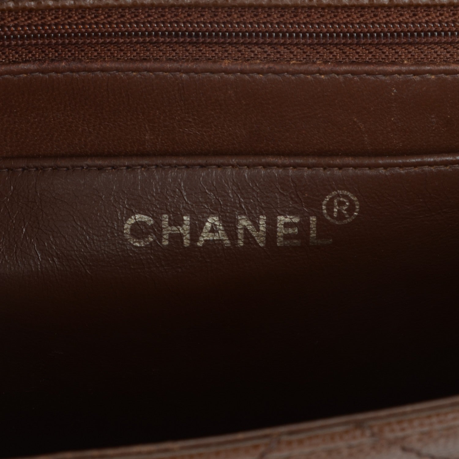 Chanel Caviar Flap Top Handle Bag Brown 7 of 9