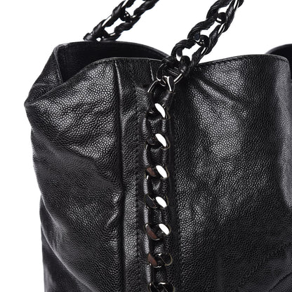 Chanel Glazed Calfskin Large Modern Chain Tote Black 15 of 27