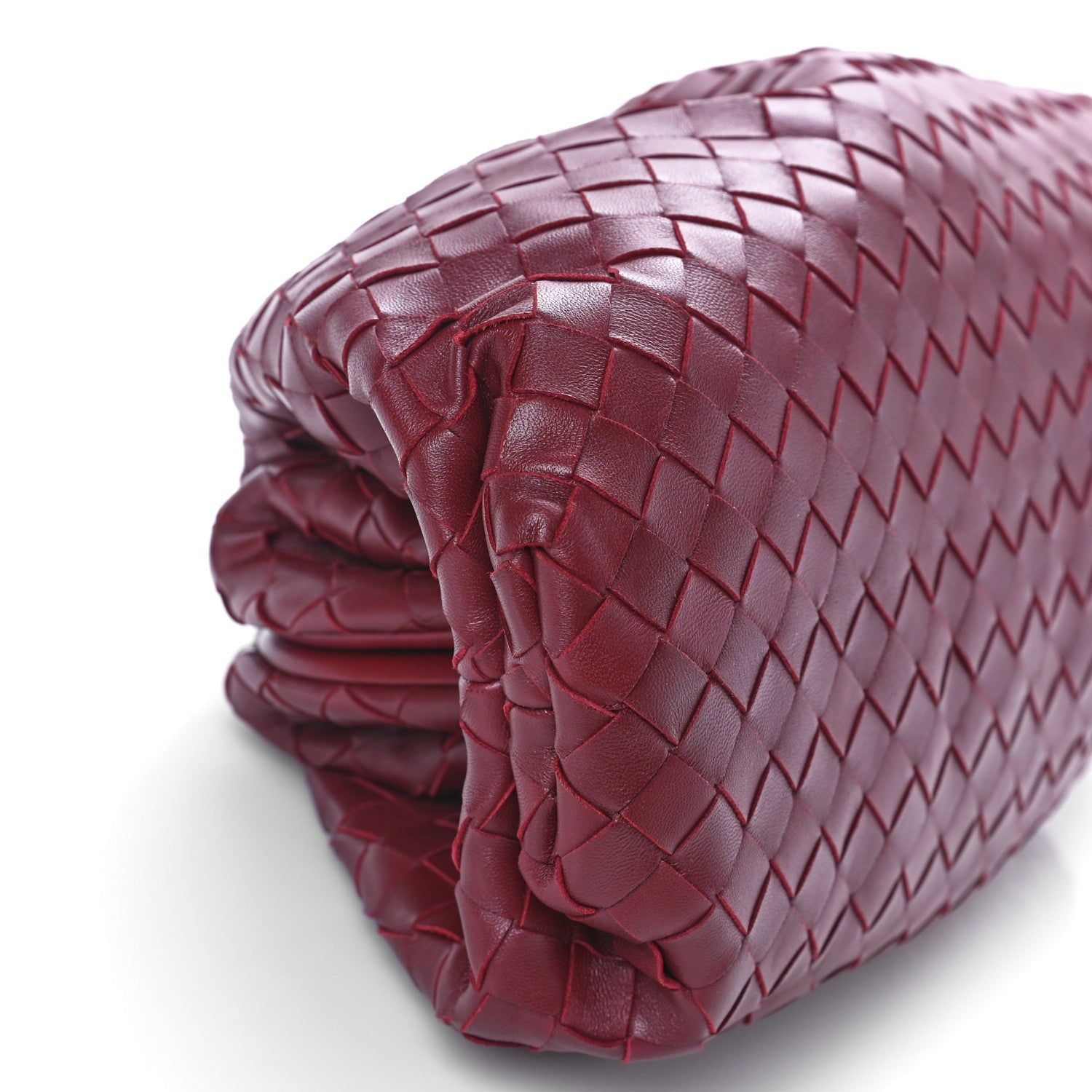 Bottega Veneta Nappa Maxi Intrecciato The Pouch Oversized Clutch Bordeaux 9 of 10
