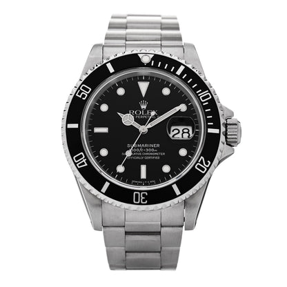 Rolex Stainless Steel 40mm Oyster Perpetual Submariner Date Watch Black 16610 1 of 4