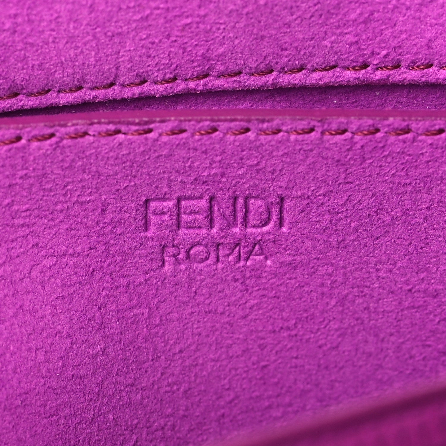 Fendi Technical Fabric FF Midi Chain Baguette Bouganville 6 of 8