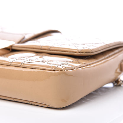 Christian Dior Patent Cannage New Lock Pouch Beige 9 of 11