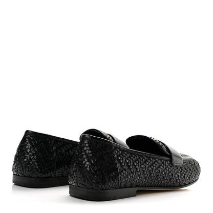 Louis Vuitton Goatskin Braided Soho Flat Loafer 41 Black 5 of 9