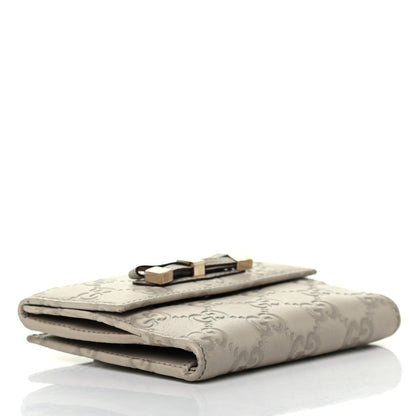 Gucci Guccissima Princy French Flap Wallet Off White 4 of 7