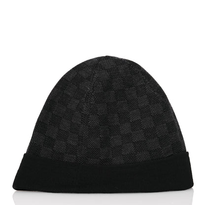 Louis Vuitton Wool Bonnet Petit Damier Graphite Beanie Hat 3 of 6