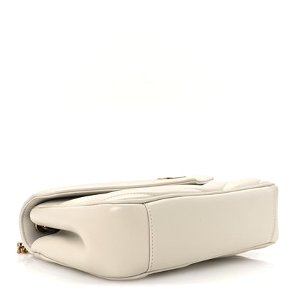 Saint Laurent Lambskin Chevron Quilted Small Loulou White 4 of 11