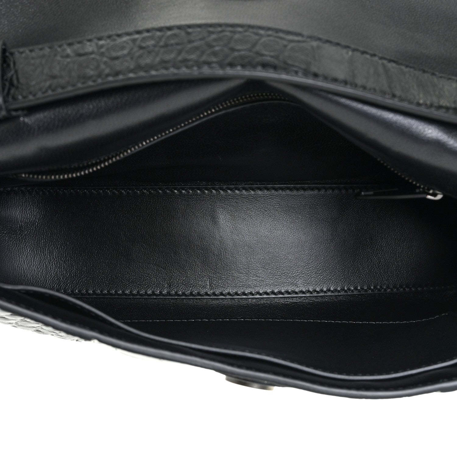 Balenciaga Extra Supple Calfskin Crocodile Embossed Monochrome XS Downtown Shoulder Bag Black 5 of 12