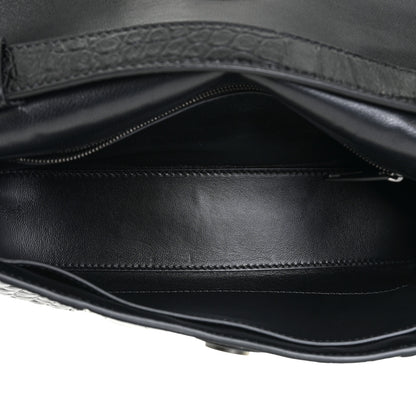 Balenciaga Extra Supple Calfskin Crocodile Embossed Monochrome XS Downtown Shoulder Bag Black 5 of 12