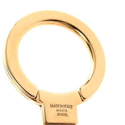 Louis Vuitton Brass Enamel Fleur De Monogram Bag Charm Chain Gold 3 of 5