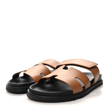 Hermes Calfskin Mens Chypre Sandals 40.5 Naturel 3 of 9