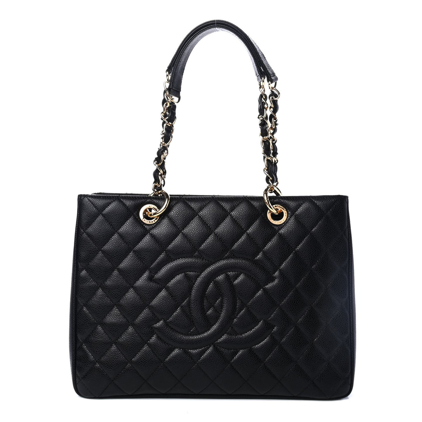 Caviar Quilted Grand Shopping Tote GST Black