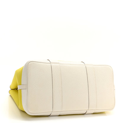 Hermes Toile Officier Negonda Garden Party 36 MM Lime White 3 of 8