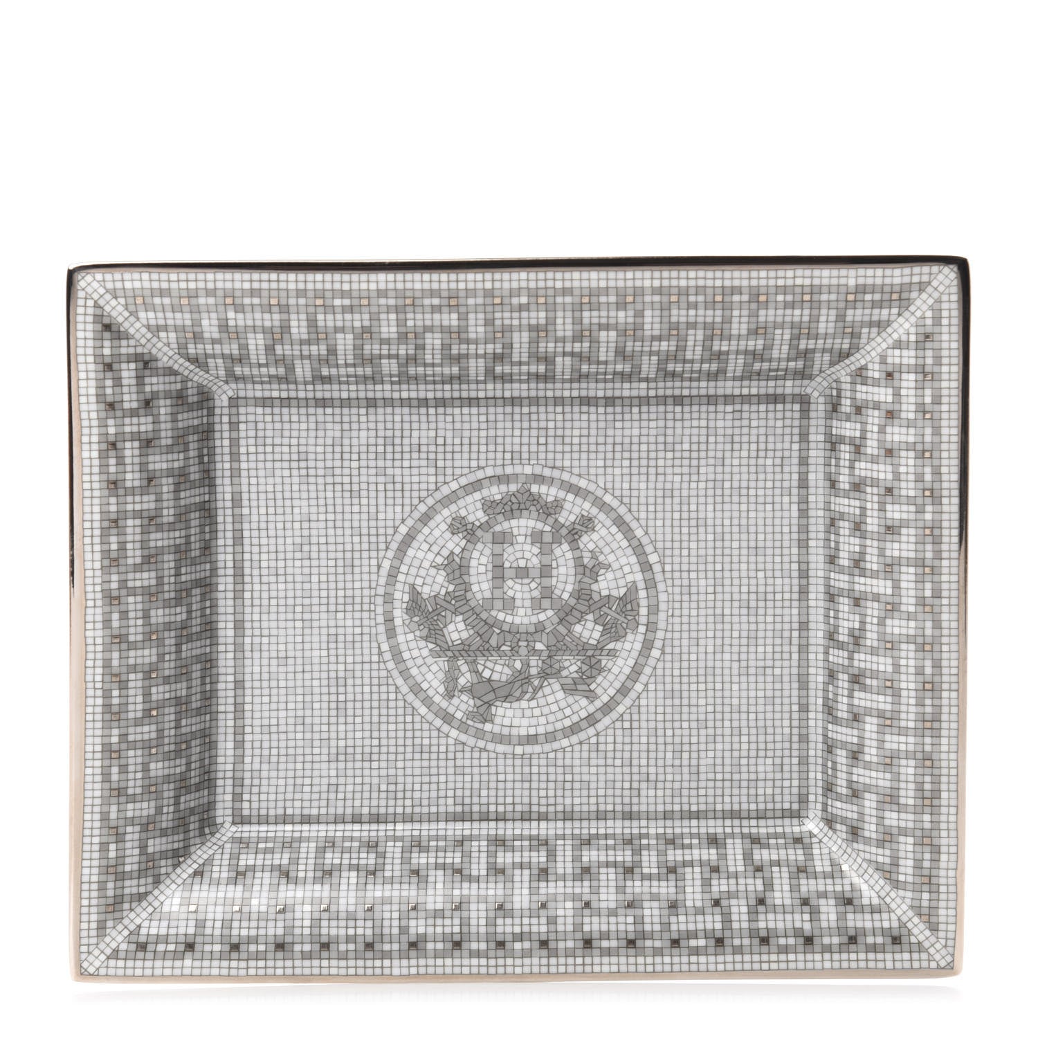 Hermes Porcelain Mosaique Au 24 Platine Change Tray 1 of 6