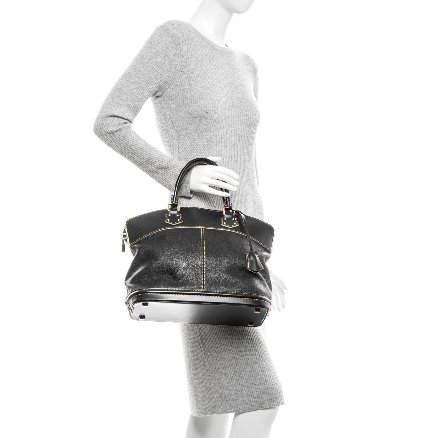 Louis Vuitton Suhali Lockit MM Black 2 of 6